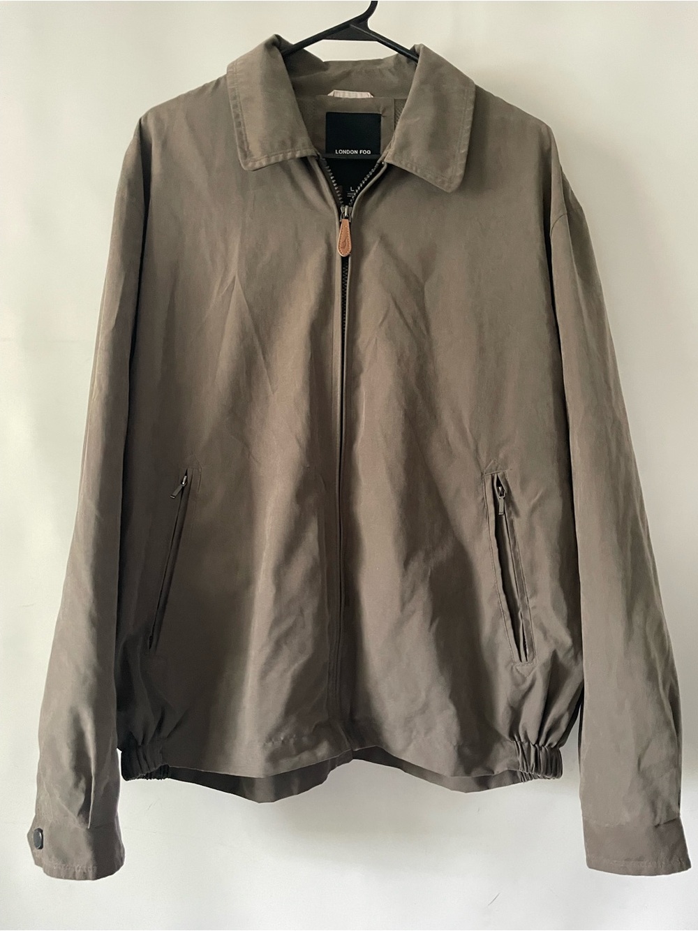 Vintage London Fog Men's Olive Bomber Jacket - Zip Front Lightweight